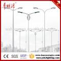 double arm galvanized steel street lighting poles